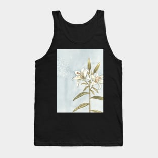 Lily - realistic watercolour illustration - painting Tank Top